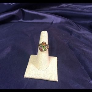 Gold flower ring